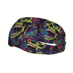 Zombie Sports Headband Sweat Wicking Stretchy Polyester