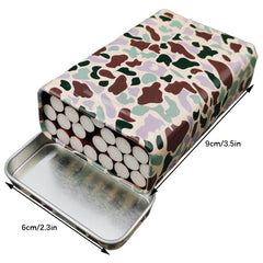 Metal Cigarette Box with 20 Incense Sticks, Integrated Portable Holder