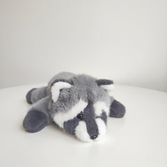 Grey Raccoon Plush Doll Soft Stuffed Animal Toy