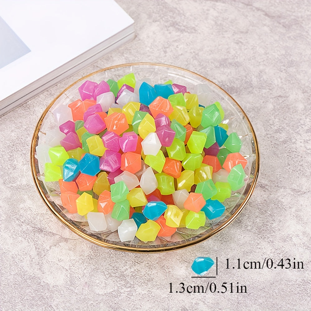 100pcs Glow In The Dark Stones Decor Pebbles For Aquarium Landscaping