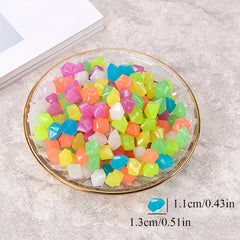 100pcs Glow In The Dark Stones Decor Pebbles For Aquarium Landscaping