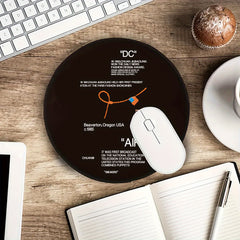 Hand Painted English Letter Circular Mouse Pad