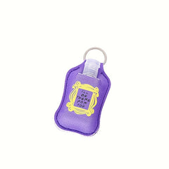 Marble Pattern Lipstick Holder Keychain - Travel Accessory