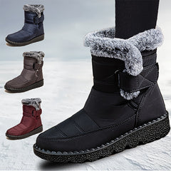 Women's Faux Fur Snow Boots Thermal Winter Mid Calf Boots