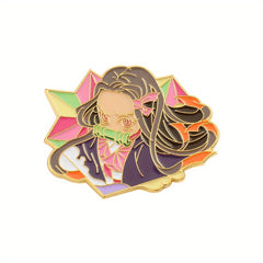 Anime Cartoon Character Metal Enamel Brooch For Girls