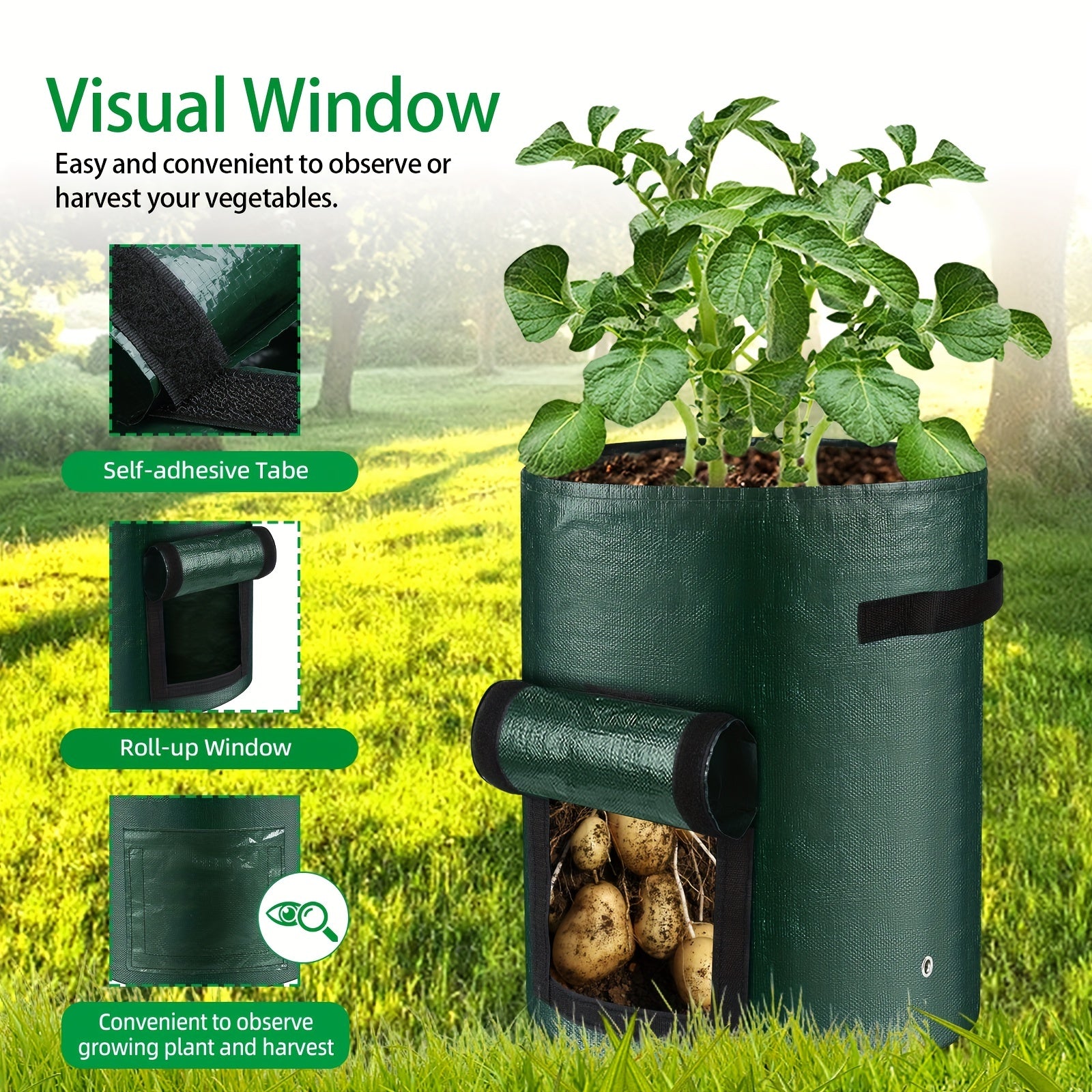 Durable Planting Bags for Potatoes, Tomatoes, and Vegetables