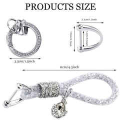 Crystal Bracelet Keychain Purse Bag Backpack Car Charm
