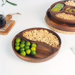 Wooden Fruit Tray Outdoor Serving Platter for Picnics and Weddings