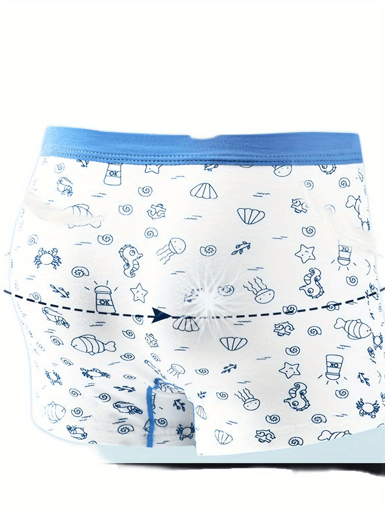 2pcs Boy's Ocean Boxer Briefs Cartoon Print Underwear