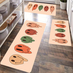 Cartoon Skull Kitchen Rug Soft Anti Fatigue Waterproof Non Slip