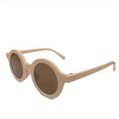 Round Frame Sun Protection Sunglasses for Boys Girls Teens