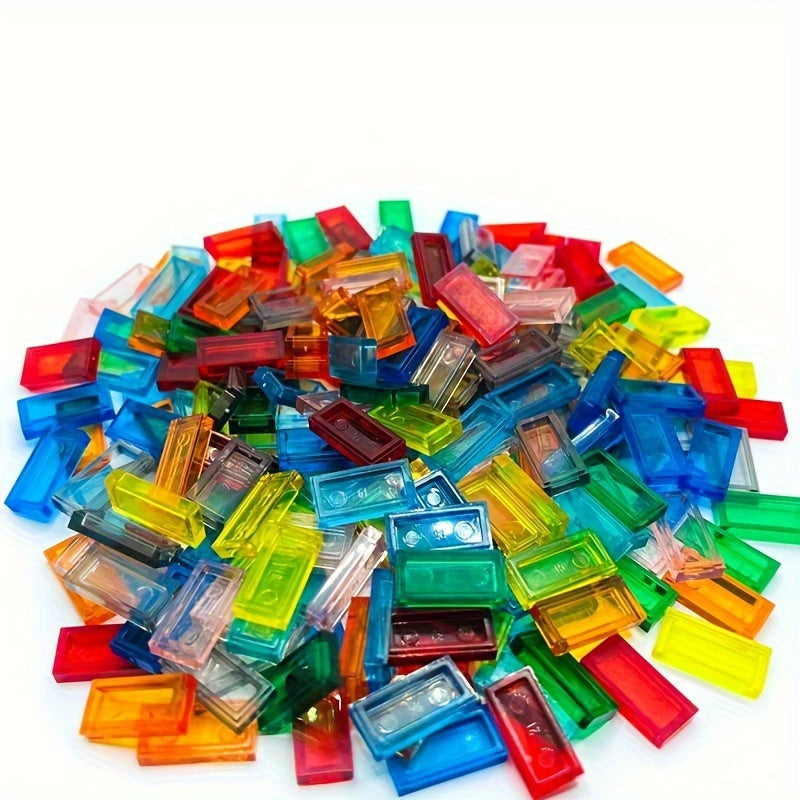 100pcs Transparent Light Panels for Pixel Art, ABS Blocks Compatible