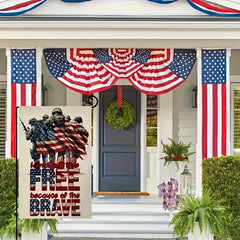 Patriotic Soldiers Independence Garden Flag, 4th of July Decor, 30x45 Inches