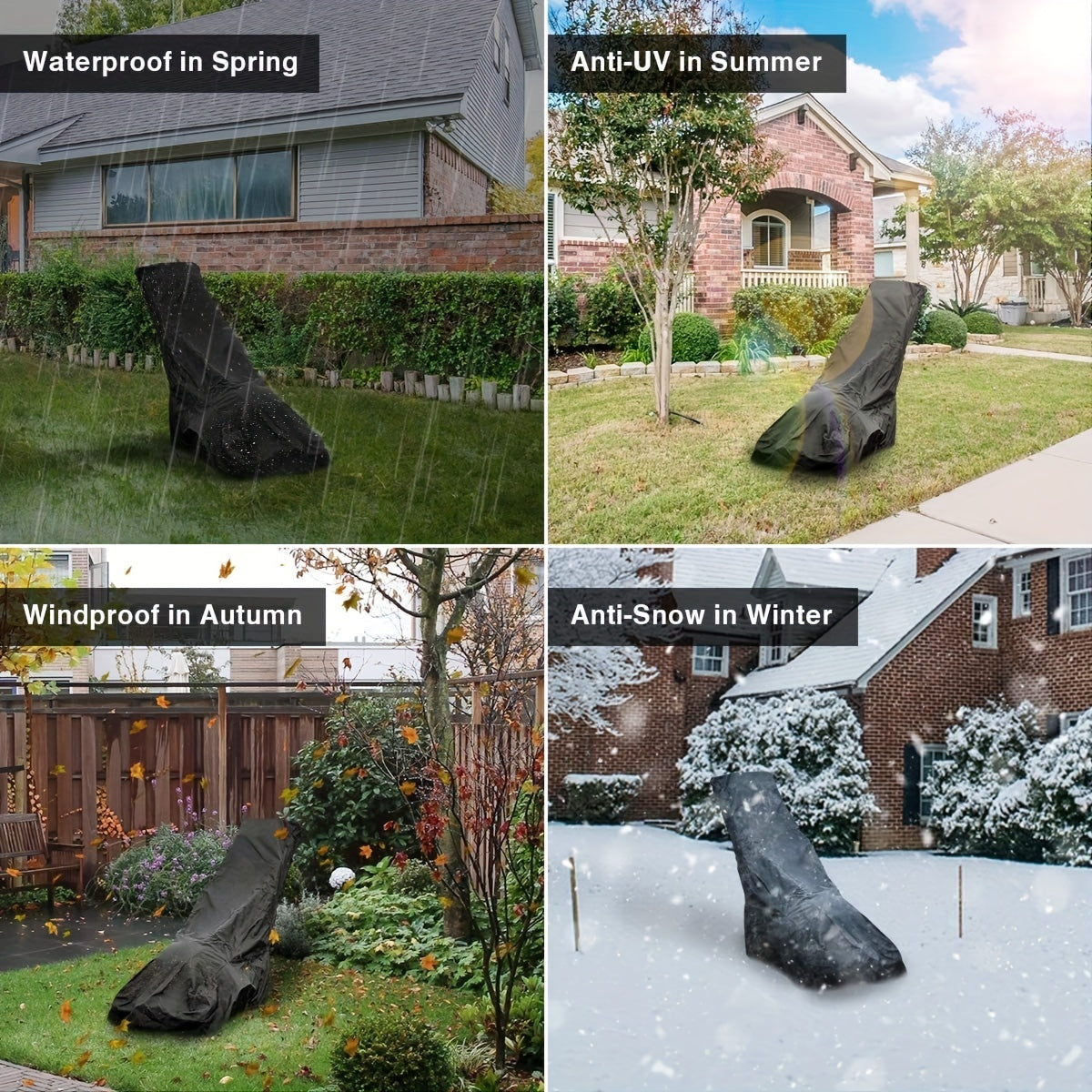 Waterproof Outdoor Lawn Mower Cover 193.04cmL X 63.5cmW X 111.76cmH