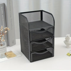 4 Tier Grid Desktop Organizer Metal Divider Drawer Organizer Stationery