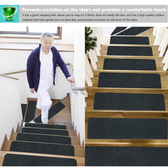 15pcs Carpet Stair Treads Non Slip Indoor Carpet 44 X 18 Stair Runners