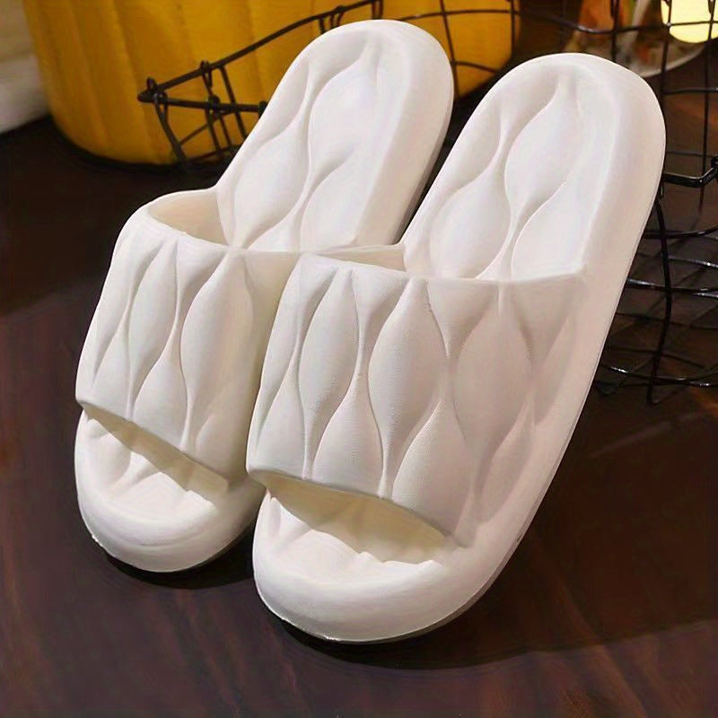 Women's Solid Slides Soft Sole Shoes Lightweight Indoor Pillow Shoes
