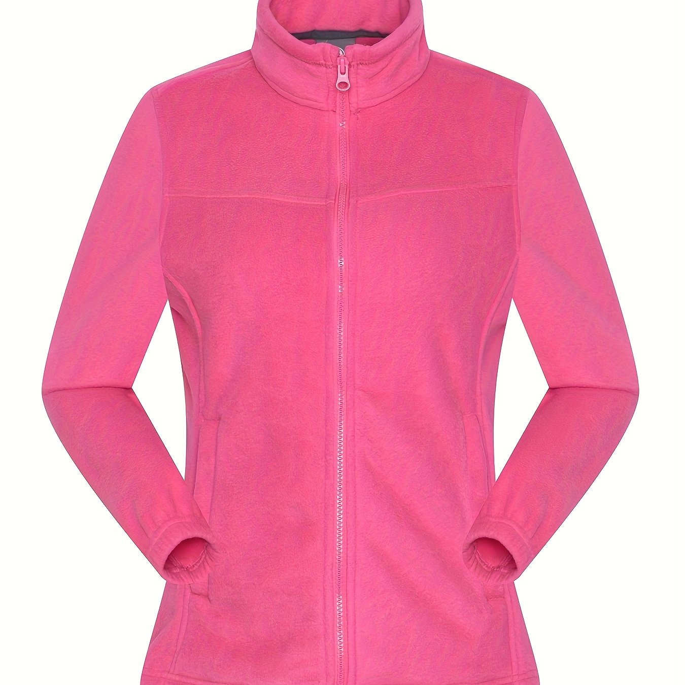Women's Outdoor Fleece Jacket Zip-front Sports Snow Coat