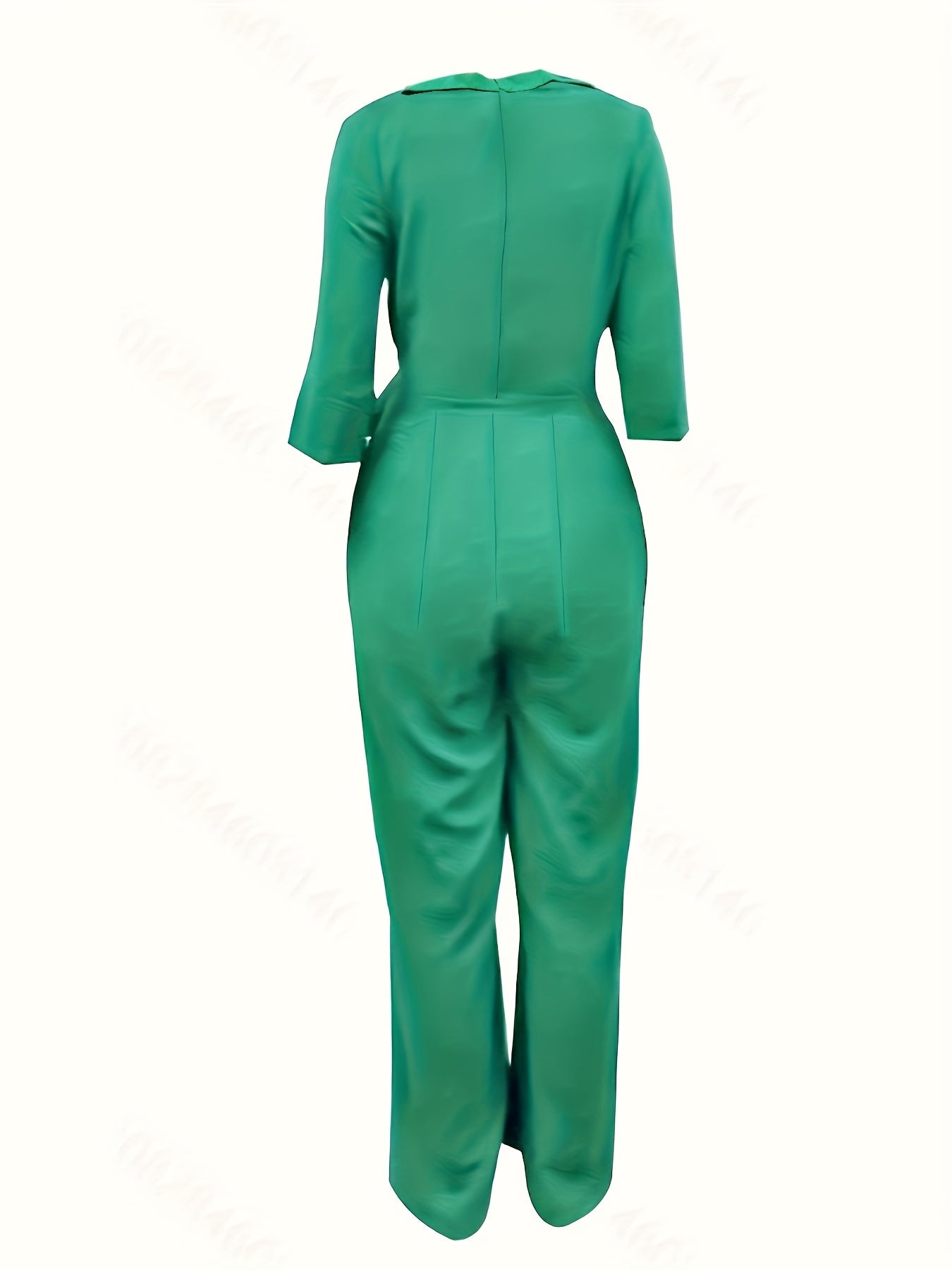 Surplice Neck Jumpsuit with Knot Detail