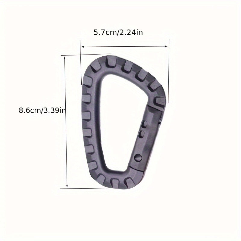 10pcs D Ring Spring Snap Ring Buckle Keychain for Outdoor Camping