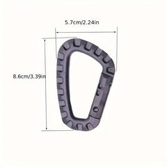 10pcs D Ring Spring Snap Ring Buckle Keychain for Outdoor Camping