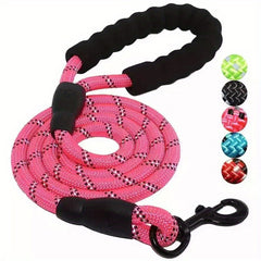 Reflective Dog Leash with Padded Handle for Strong Dogs