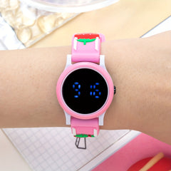 Strawberry LED Watch Round Wrist Gift Kids