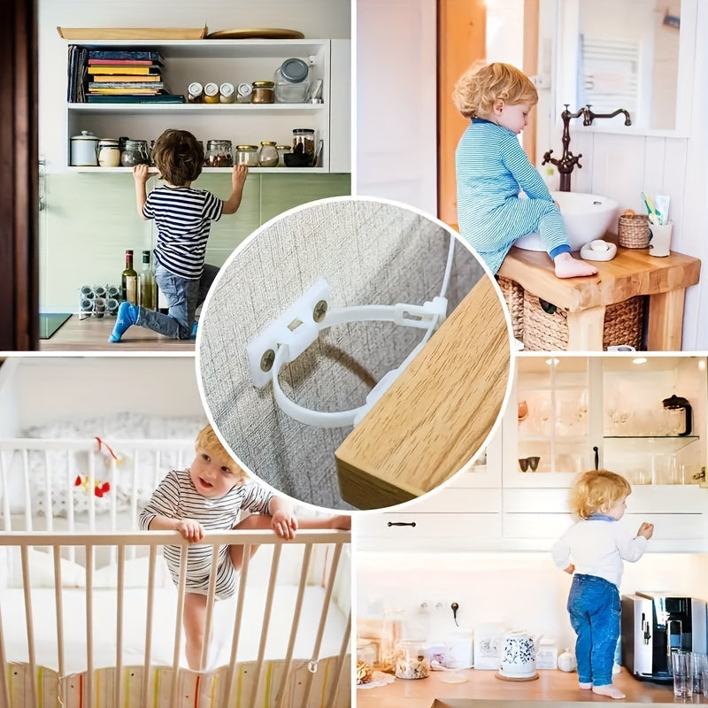 Child Safety Anti-Inversion Device for Furniture TV Cabinet