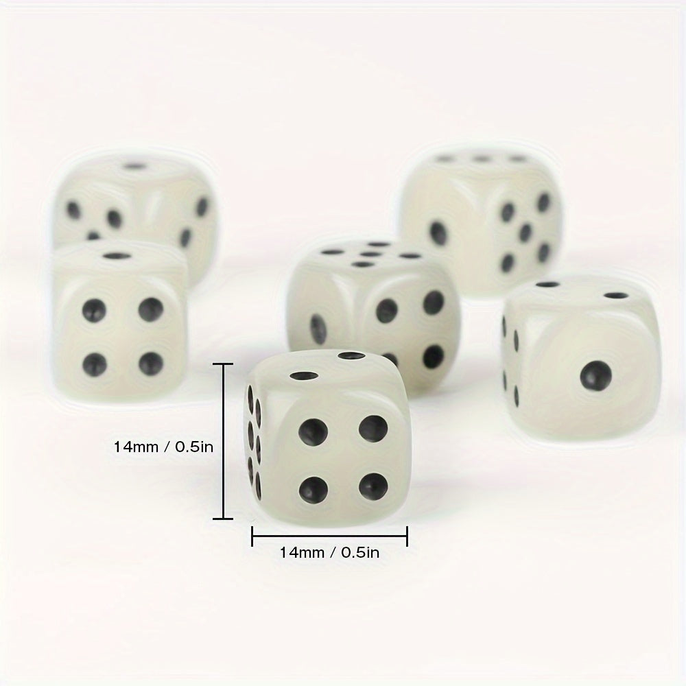 6pcs Glowing 14mm Round Dot Dices for Table Games