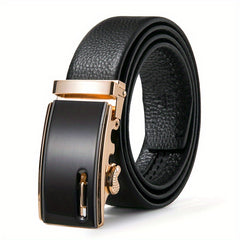Cowhide Men's Automatic Buckle Belt Business Casual Pants Belt