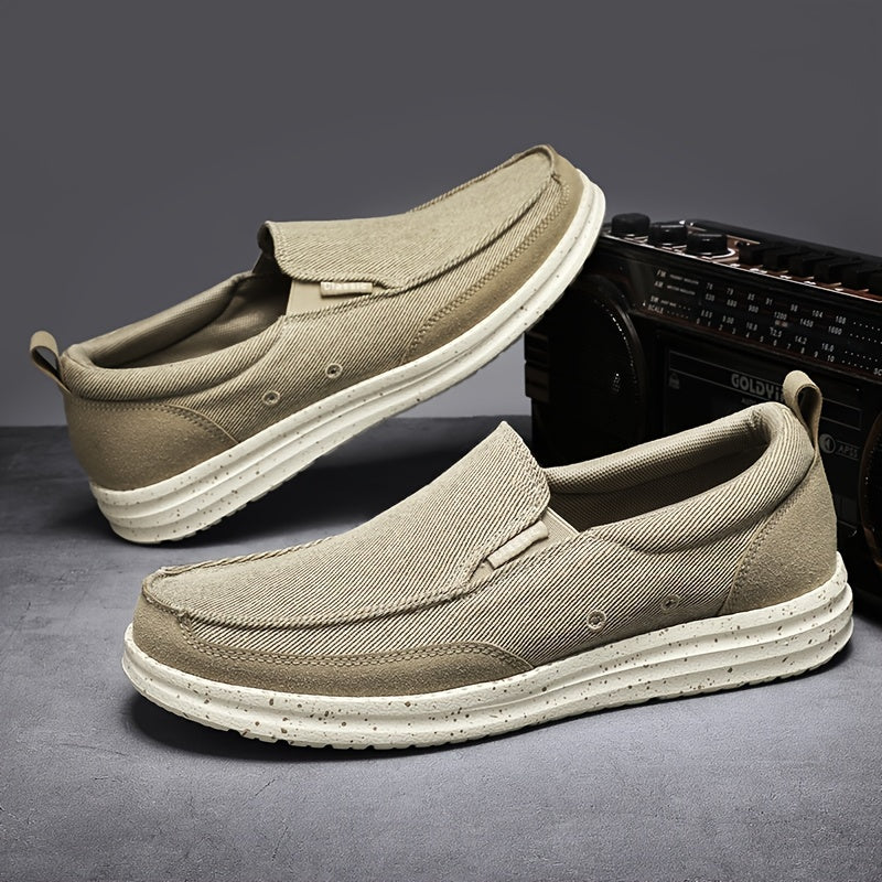 Men's Canvas Loafer Shoes Lightweight Slip On Casual Shoes Men's Sneakers