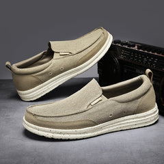 Men's Canvas Loafer Shoes Lightweight Slip On Casual Shoes Men's Sneakers
