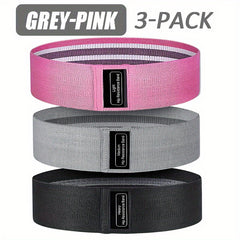 3pcs Resistance Bands Set for Legs and Butt Fabric Exercise Tension Loop Bands