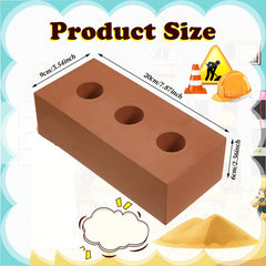 5pcs Foam Cinder Blocks for Kids Safe Non Toxic Brown Building Toys Home D