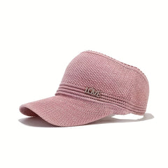 Knitted Visor Hat Solid Elastic Sunshade Baseball Cap Casual Sunscreen