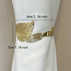 1PC Modern Leaf 3D Curtain Punch Tieback for Living Room Bedroom Decor