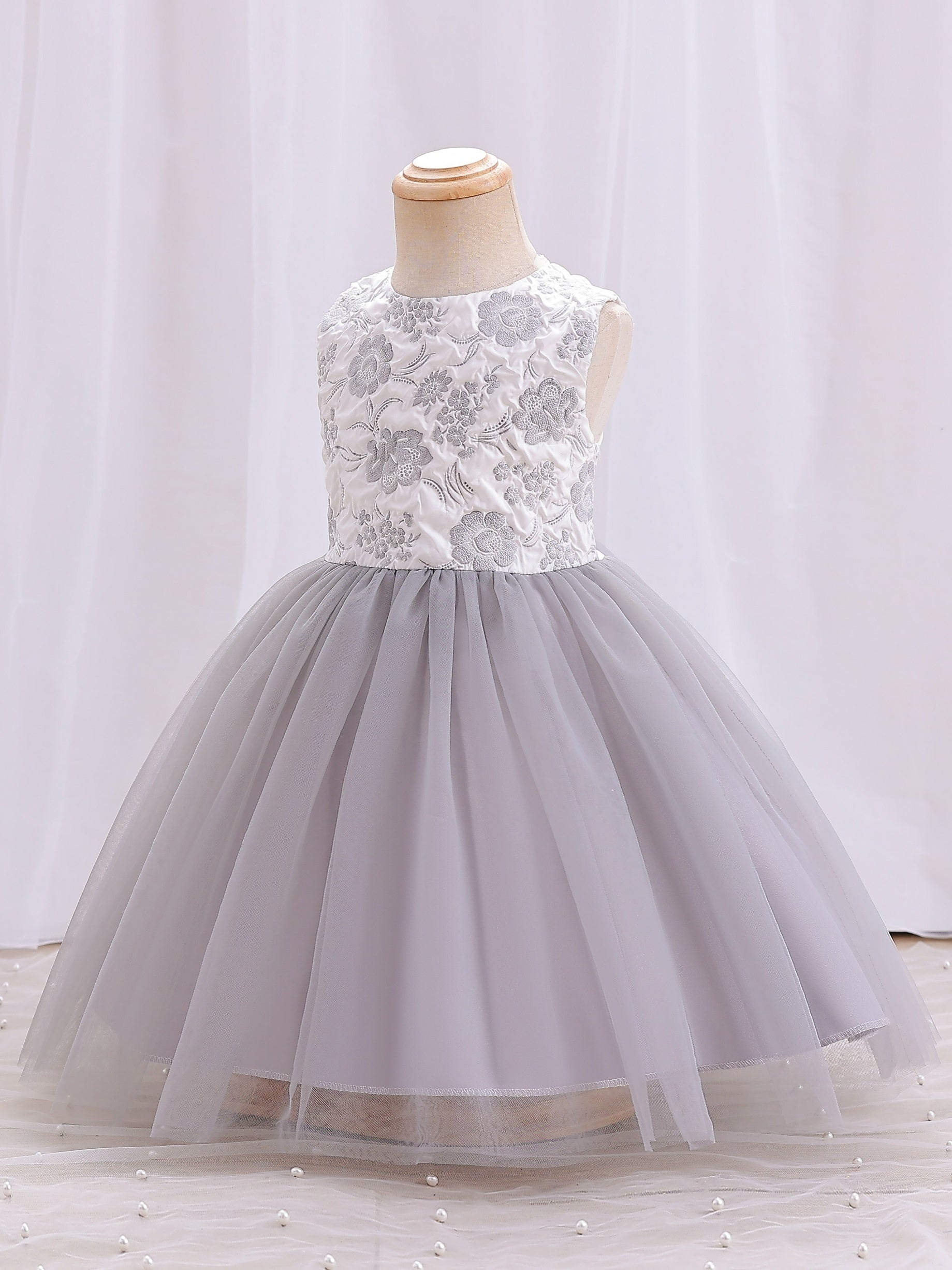 Girls Party Clothes Sleeveless Mesh Princess Dress