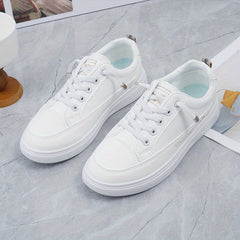Women's Lace Up Flat Skate Shoes Low Top Sneakers