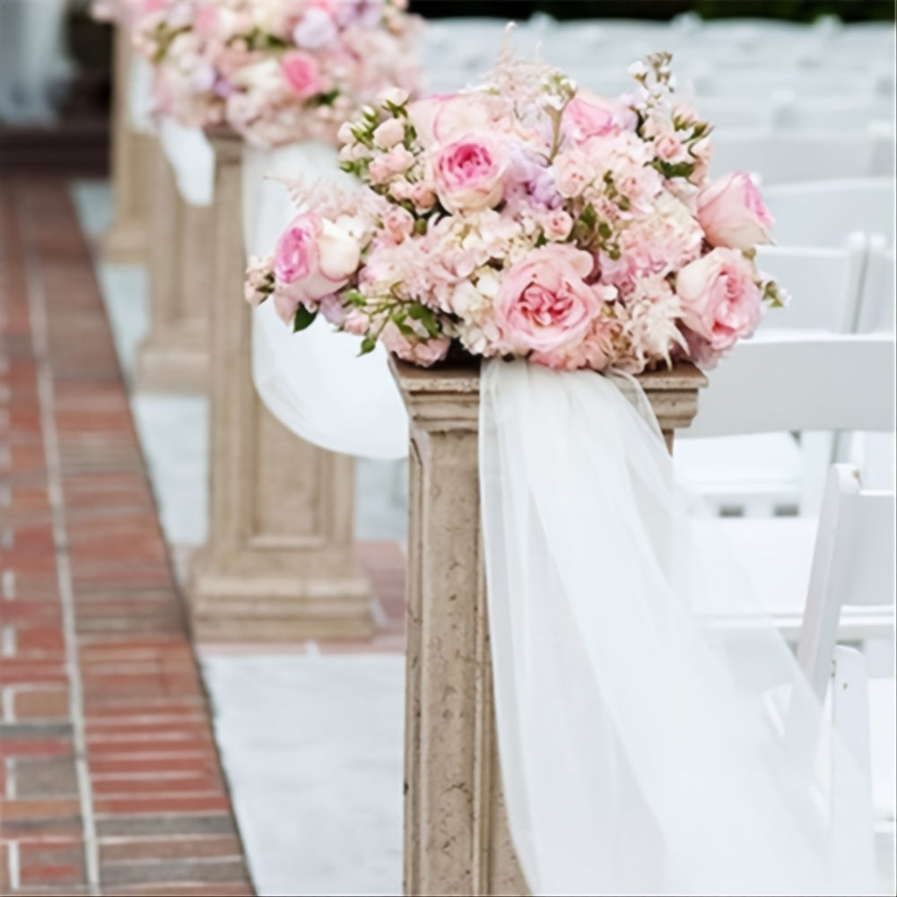 Transparent Tulle Wedding Dress Element Flower Party Decoration Roll