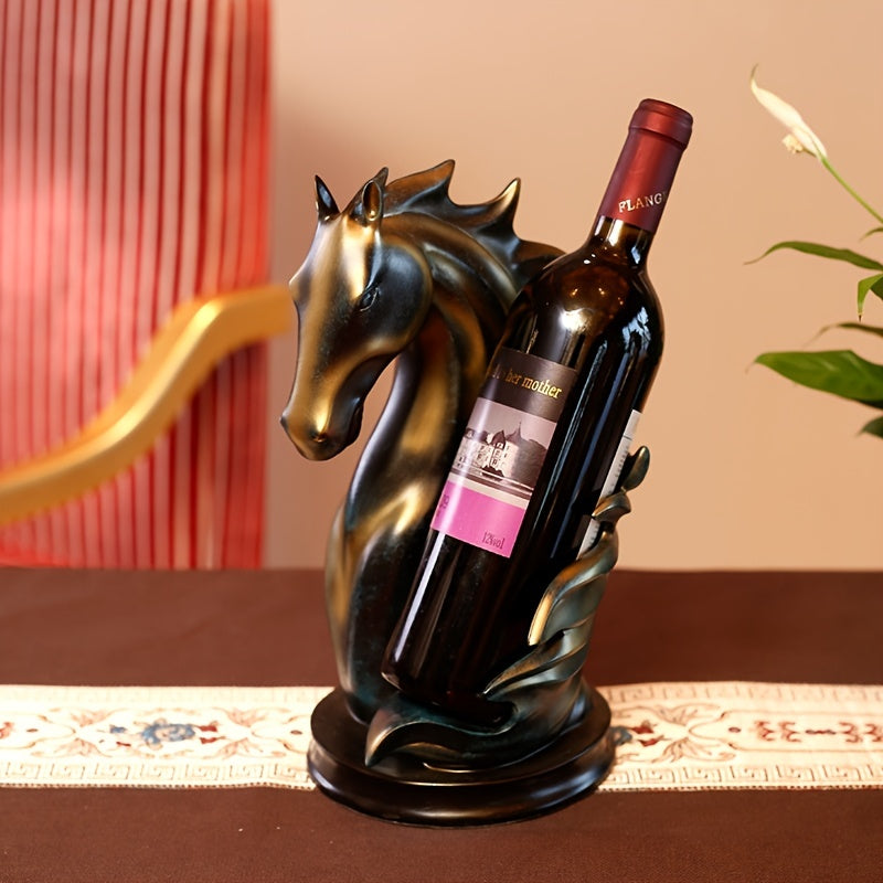 1pc Display Shelf Wine Holder Animal Statue Creative Wine Bottle Rack Holder