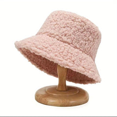 Girls Plush Warm Bucket Hat for Vacation