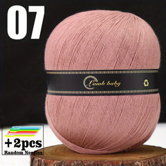 Solid Silk Yarn & Green Needles Set for Crocheting Knitting - 150g