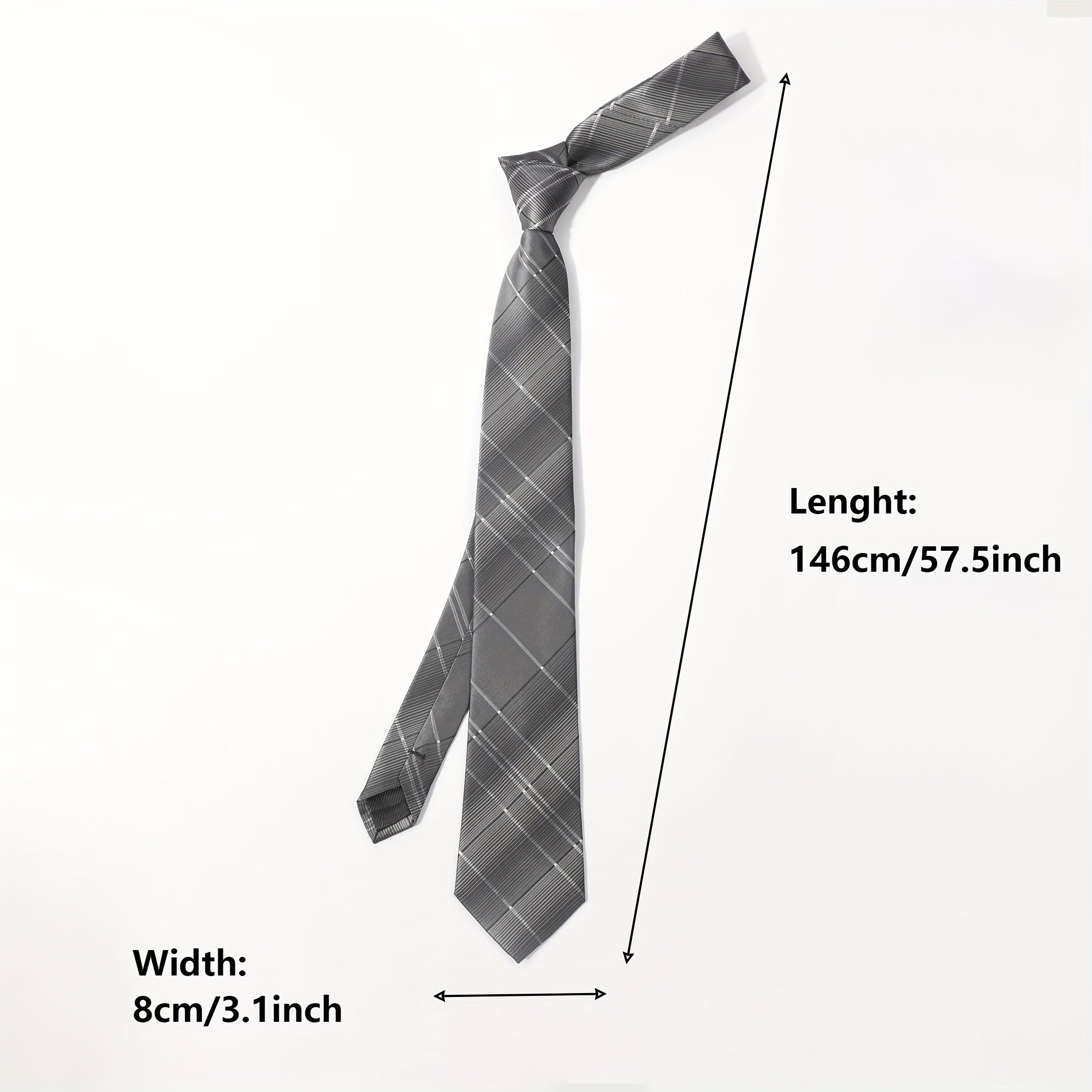 Men's Striped Plaid Suit Fabric Tie