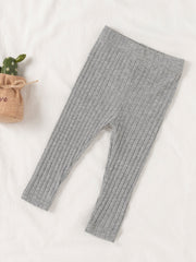 5pcs Baby Solid Striped Leggings 0-48 Months