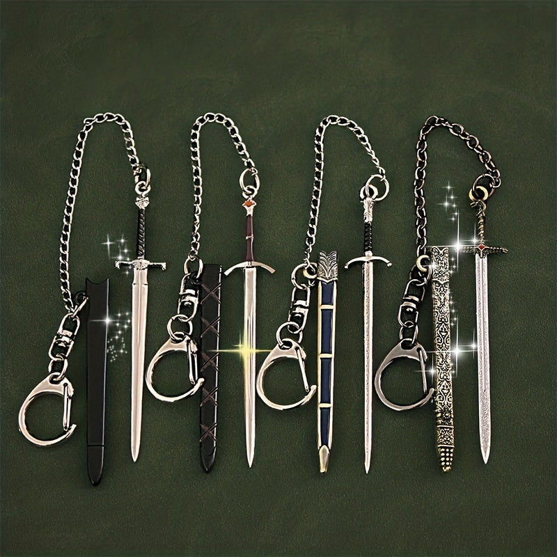 Metal Ancient Sword Model Key Chain Pendant Bag Funny Key Chain