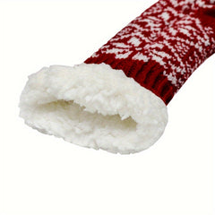 Christmas Snowflake Print Plush Socks