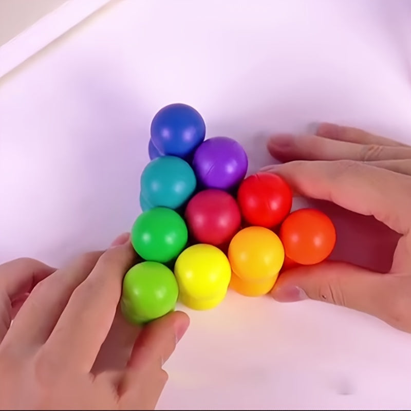3D Cube Ball Variegated Decompression Puzzle Finger Toy for Kids