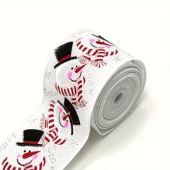 4.57M Christmas Wired Ribbon Xmas Tree Santa Red Truck Burlap Ribbon