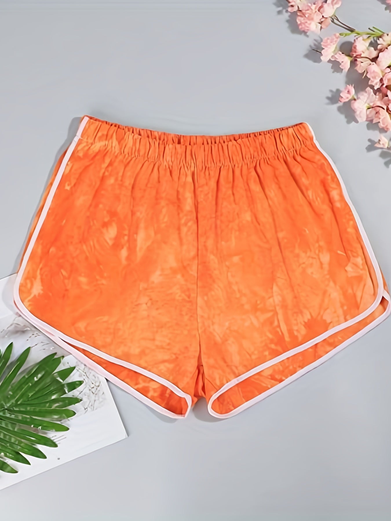 Tie Dye Elastic Waist Summer Shorts