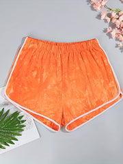 Tie Dye Elastic Waist Summer Shorts